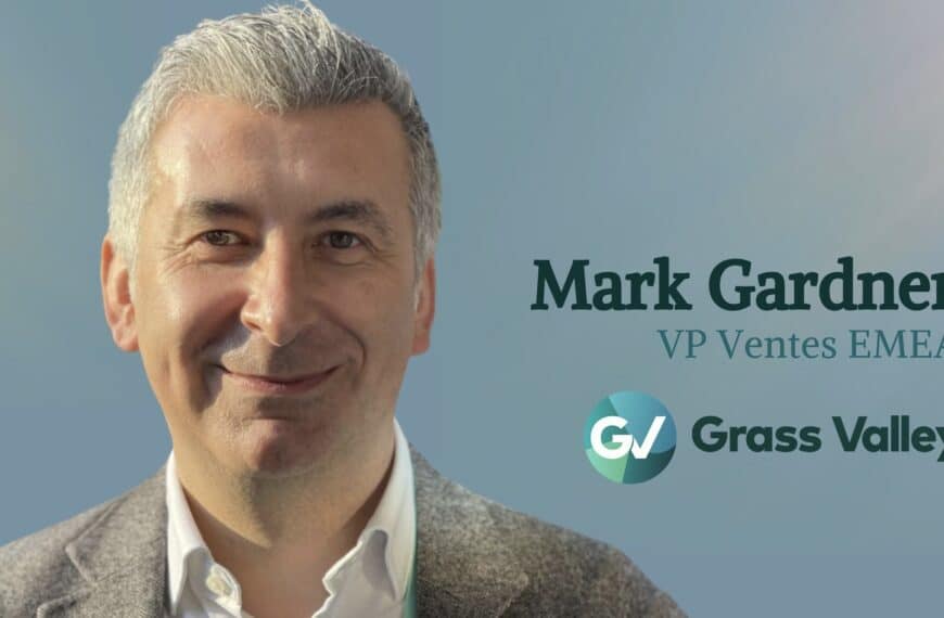 Mark Gardner devient vice-président des ventes pour Grass Valley