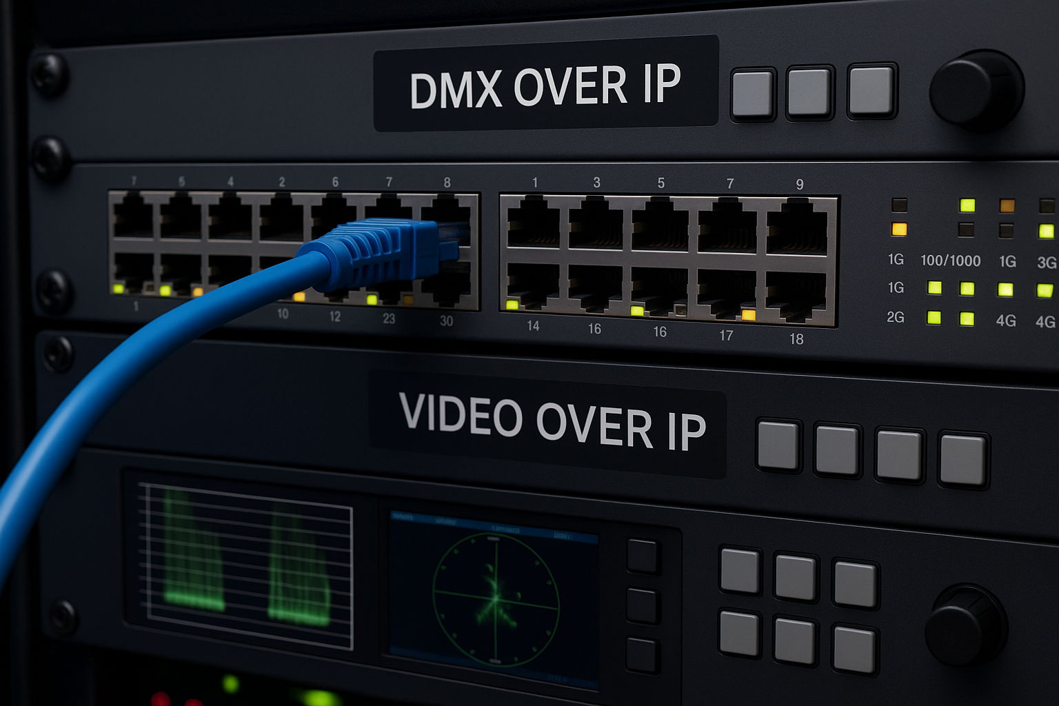 DMX over IP et vidéo sur IP : peuvent-ils cohabiter sur le même réseau ?